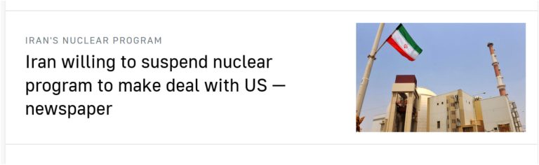 Iran Reportedly Poised to Suspend Nuclear Program for US Deal
