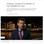 Sky News: US Attack on Iran Probability Eases 'For Now'