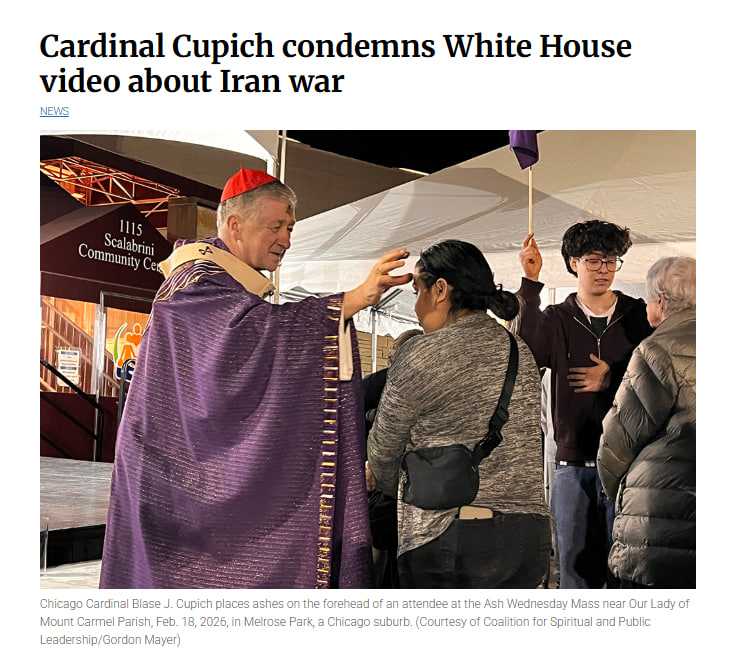 War Is No Game!": Cardinal Cupich Slams White House Video on Iran