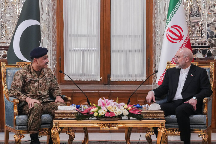 Iran's Parliament Speaker Meets Pakistan Army Chief: Tehran's Resolve for Regional Peace Amidst Broken Pledges