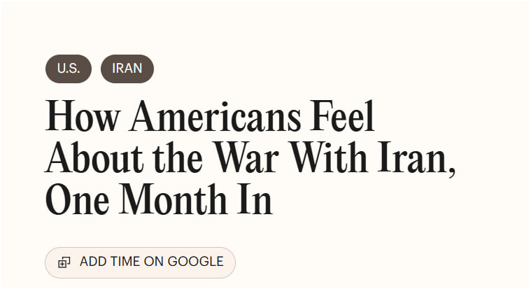گزارش تایم: یک ماه پس از آغاز جنگ با ایران؛ رشد مخالفت آمریکایی‌ها