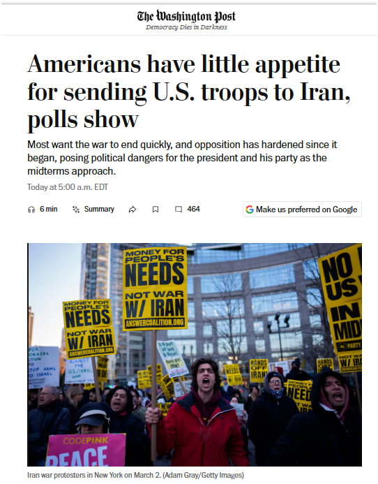 Washington Post Polls Reveal Public's Urgent Desire for War's End